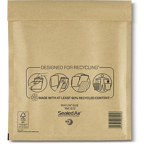 Mail Lite luchtkussenenveloppen, E/2, 220 x 260 mm 100st.