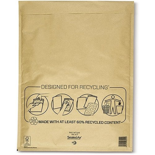 Mail Lite luchtkussenenveloppen, K/7, 350 x 470 mm 50st.