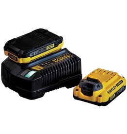 Stanley Fatmax 2A Lader + 2X Accu 18V [1st]