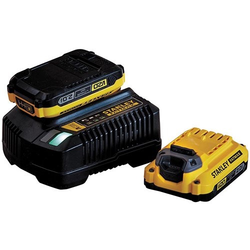 Stanley Stanley FatMax startpakket: 2A lader + 2 x accu 18V 2.0AH lithium-ion