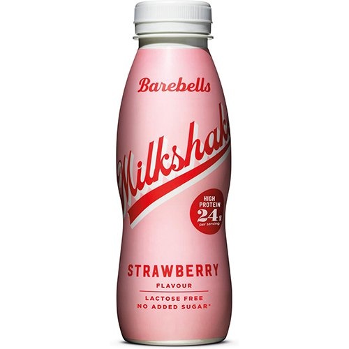 Barebells Barebells milkshake aardbei, 33 cl, pak van 8