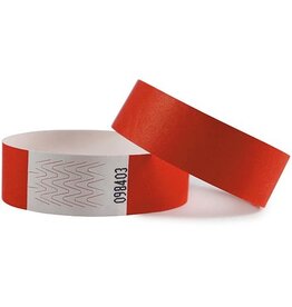 Combicraft Combicraft polsbandjes Tyvek, rood, pak van 100 stuks