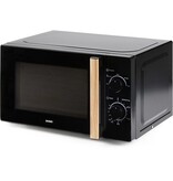 Domo Domo microgolfoven, 25,5 cm, 20 l, zwart met houtlook afwerking