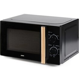 Domo Domo microgolfoven, 25,5 cm, 20 l, zwart met houtlook afwerking