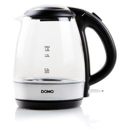 Domo Domo waterkoker uit glas en RVS, 1,2 l, 2200 W