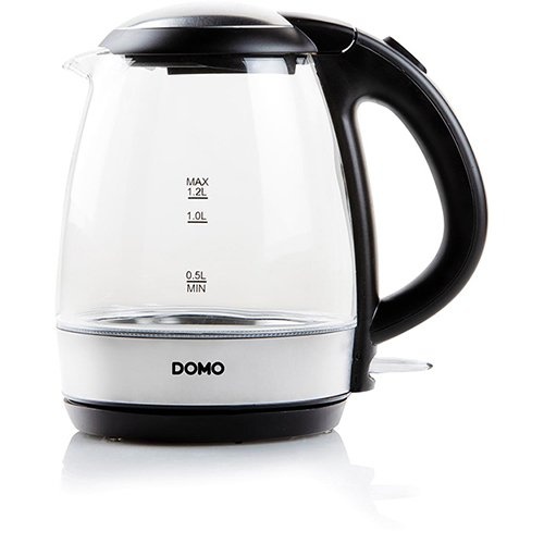 Domo Domo waterkoker uit glas en RVS, 1,2 l, 2200 W