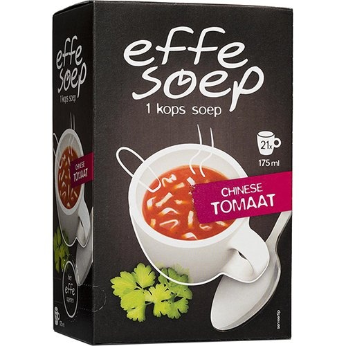 Effe Soep Effe Soep 1-kops, Chinese tomaat, 175 ml, doos van 21 zakjes