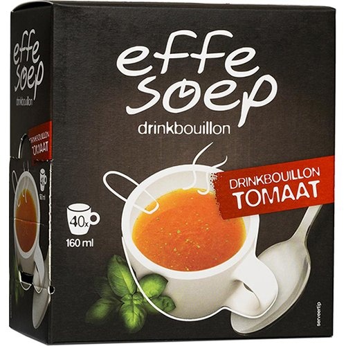 Effe Soep Effe Soep drinkbouillon, tomaat, 160 ml, doos van 40 sticks