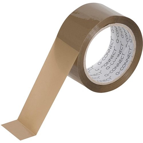 Q-CONNECT Q-CONNECT stille verpakkingstape, ft 50 mm x 66 m, bruin, pak van 6 rollen