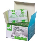 Q-CONNECT Q-CONNECT reinigingsdoekjes, multifunctioneel gebruik, doos van 100 zakjes