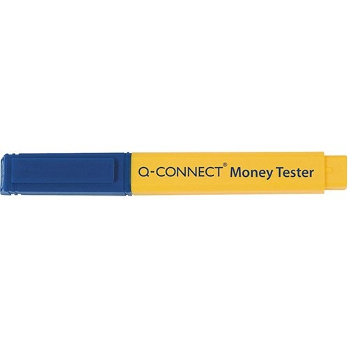 Q-CONNECT Q-CONNECT valsgelddetectiepen, op blister