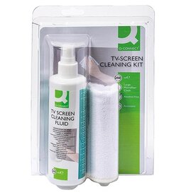 Q-CONNECT Q-CONNECT reinigingsspray voor scherm en toetsenbord inclusief doek pompspray van 250 ml