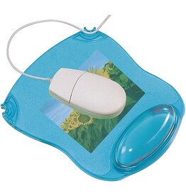 Q-CONNECT Q-CONNECT muismat, gel,  met polssteun, blauw