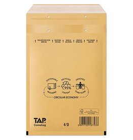 Jiffy Comebag luchtkussenenveloppen, ft 180 x 265 mm, met stripsluiting, bruin, doos van 100 stuks