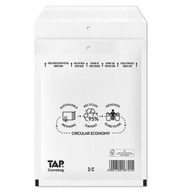 Jiffy Comebag luchtkussenenveloppen, ft 150 x 215 mm, met stripsluiting, wit, doos van 100 stuks
