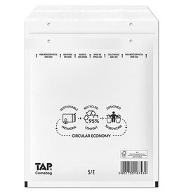 Jiffy Comebag luchtkussenenveloppen, ft 180 x 265 mm, met stripsluiting, wit, doos van 100 stuks