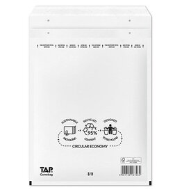 Jiffy Comebag luchtkussenenveloppen, ft 270 x 360 mm, met stripsluiting, wit, doos van 100 stuks