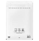 Jiffy Comebag luchtkussenenveloppen, ft 350 x 470 mm, met stripsluiting, wit, doos van 100 stuks