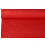 Papstar Tafelkleed uit papier met damastprint, 1,2 x 8 m, rood
