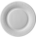 Merkloos Bord uit karton, rond, wit, pak van 100 stuks