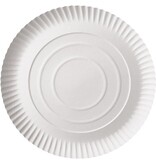 Conpax Bord "pure", rond, wit, diameter 26 cm, uit karton, pak van 100 stuks