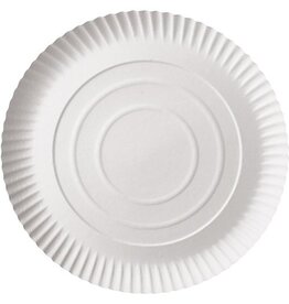 Conpax Bord "pure", rond, wit, diameter 26 cm, uit karton, pak van 100 stuks