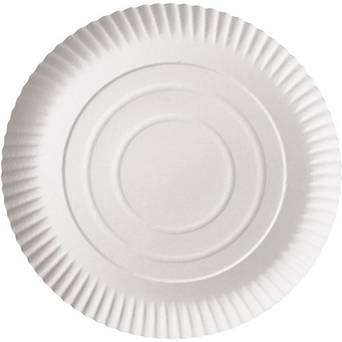 Conpax Bord "pure", rond, wit, diameter 26 cm, uit karton, pak van 100 stuks