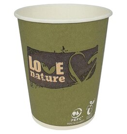 Q-CONNECT Drinkbeker Love Nature, uit karton, 150ml, pak van 100 stuks