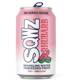 Sqwz SQWZ frisdrank Rhubarb BIO, blikje van 33 cl, 12st.