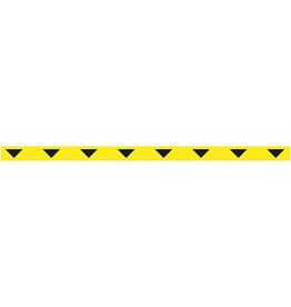 tarifold Tarifold vloersticker zonder tekst, ft 50 x 1000 mm, geel met zwarte pijlen