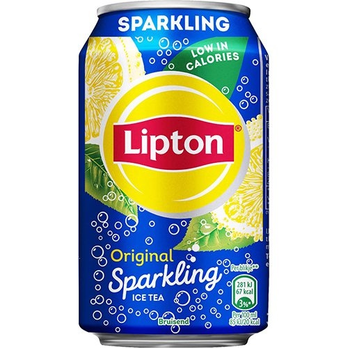 Lipton Ice Tea Lipton Ice Tea Sparkling, blik van 33 cl, pak van 24 stuks