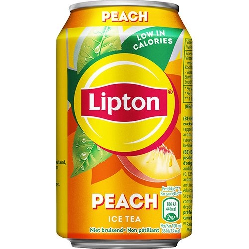 Lipton Ice Tea Lipton Ice Tea Peach, blik van 33 cl, pak van 24 stuks