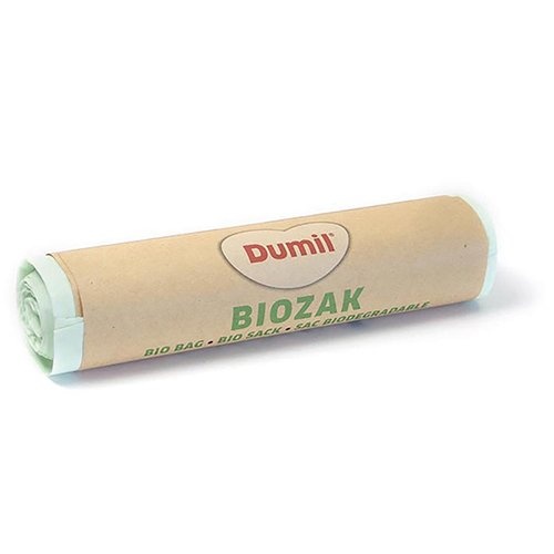Dumil Dumil bio vuilniszak voor GFT, 16 micron, 20 l, rol van 8 stuks, groen
