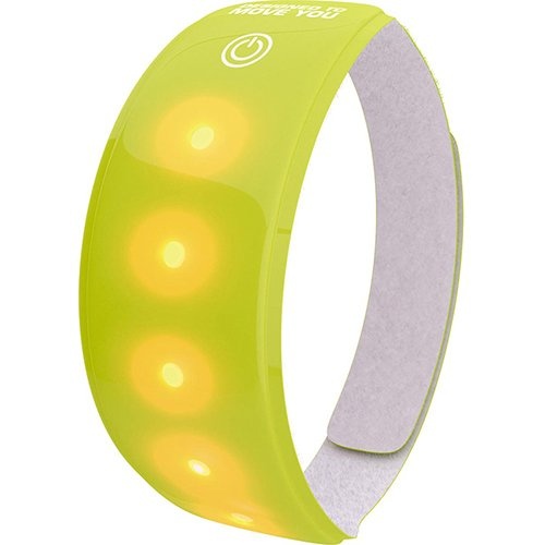 Wowow Wowow lichtband geel, met 5 rode leds, met velcrosluiting, met batterij