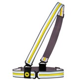 Wowow Wowow Cross Wrap gordel, met reflecterende stroken, in de hoogte en breedte verstelbaar
