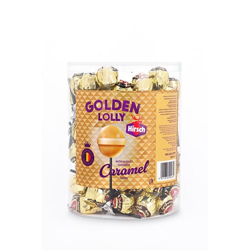 Hirsch Hirsch Golden Lolly, 100 stuks, pot van 1,2 kg