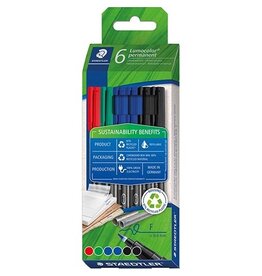 Staedtler Staedtler Lumocolor 318 permanent marker, etui van 6st.
