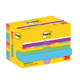 Post-It Super Sticky Post-It Super Sticky Notes Playful, 90 vel, ft 47,6 x 47,6 mm, pak van 12 blokken