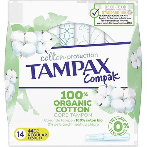 Tampax Tampax Cotton Regular tampons, pak van 14 stuks