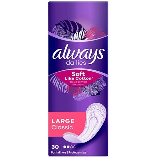 Always Always Soft Like Cotton inlegkruisje Large Classic, pak van 30 stuks