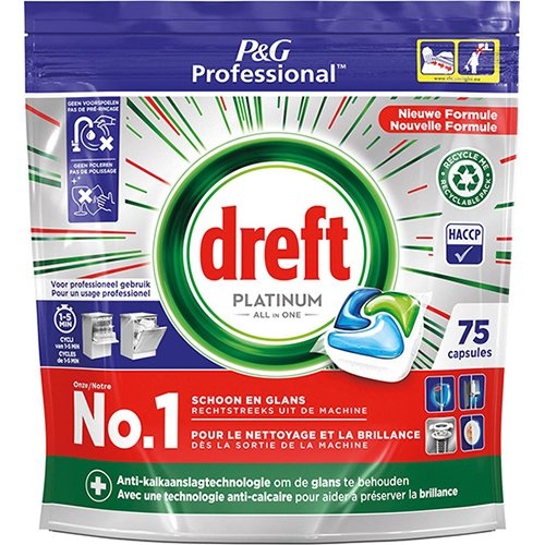 Dreft Dreft Platinum Regular vaatwastabletten,  pak van 75 capsules