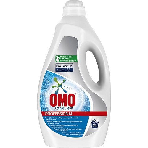 Omo Omo Professional Pro Formula Active Clean wasmiddel, fles van 5 liter, 71 wasbeurten