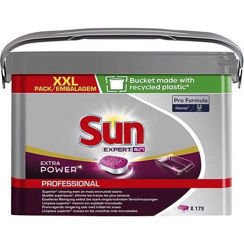 Sun Sun Pro Formula Expert All-in-one vaatwastabletten, extra power, emmer van 175 stuks