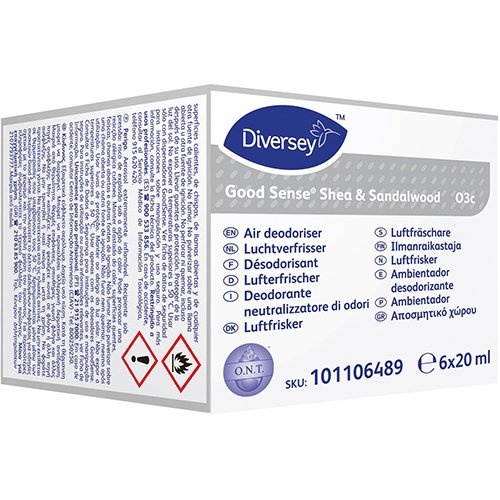 Good Sense Good Sense navulling voor automatische luchtverfrisser, Shea & Sandalwood, pak van 6 stuks