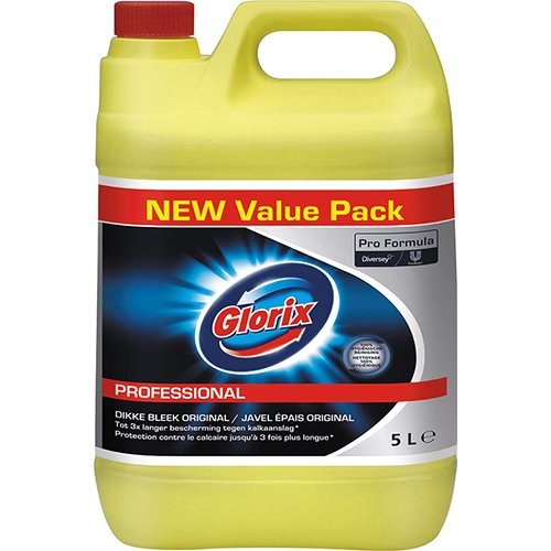 Glorix Glorix Pro Formula toiletreiniger dikke bleek Original met chloor, fles van 5 l