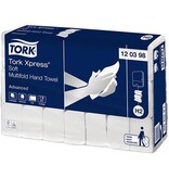 Tork Tork Xpress Advanced handdoek 2-laags, systeem H2, wit, ft 25,5x21,2 cm, pak van 21 stuks