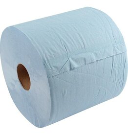 Tork Tork Industrial Heavy Duty poetspapier rol, 3-laags, systeem W1/W2, blauw, pak van 2 rollen