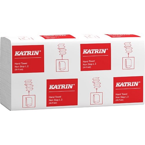 KATRIN Katrin papieren handdoek W-vouw 61594, pak van 25 x 120 vel