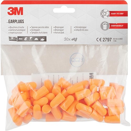 3M 3M oordoppen 1100, geluidsdemping to 35 dB, blister van 30 stuks