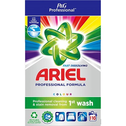 Ariel Ariel waspoeder, voor gekleurde was, doos van 6,6 kg